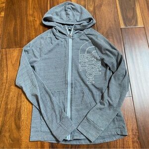 The North Fave Girl’s Gray Lightweight Zip Up Hooded Jacket Size Medium 10/12